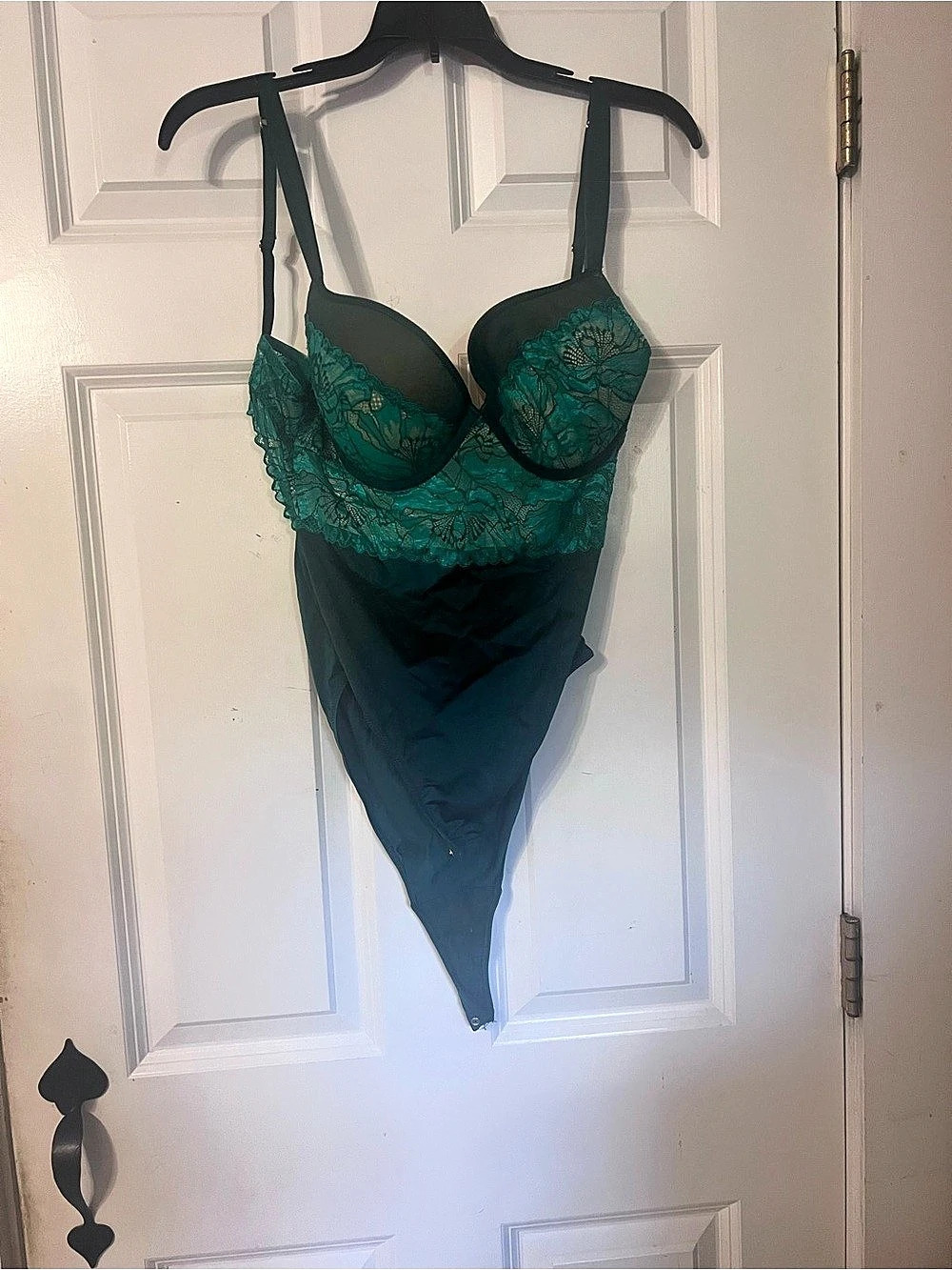 Victoria's Secret Dream Angels Wicked Unlined Lace Teddy Lace Teddy Green